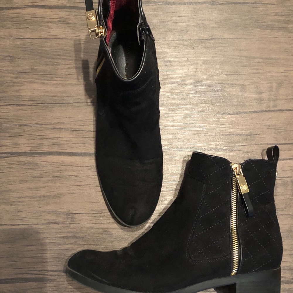 Tommy Hilfiger Short Black Boots Size 8